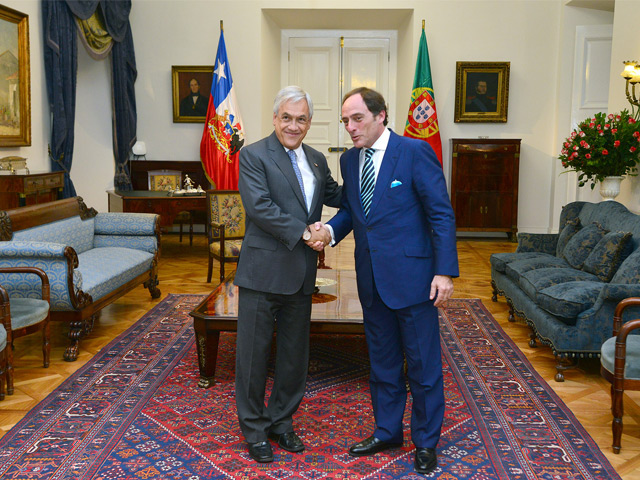 President Piñera holds meeting with the Deputy Prime Minister of Portugal