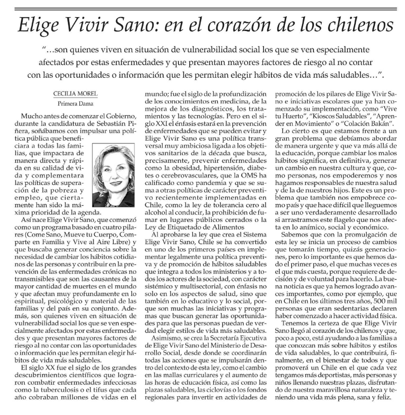 Elige Vivir Sano: en el corazón de los chilenos